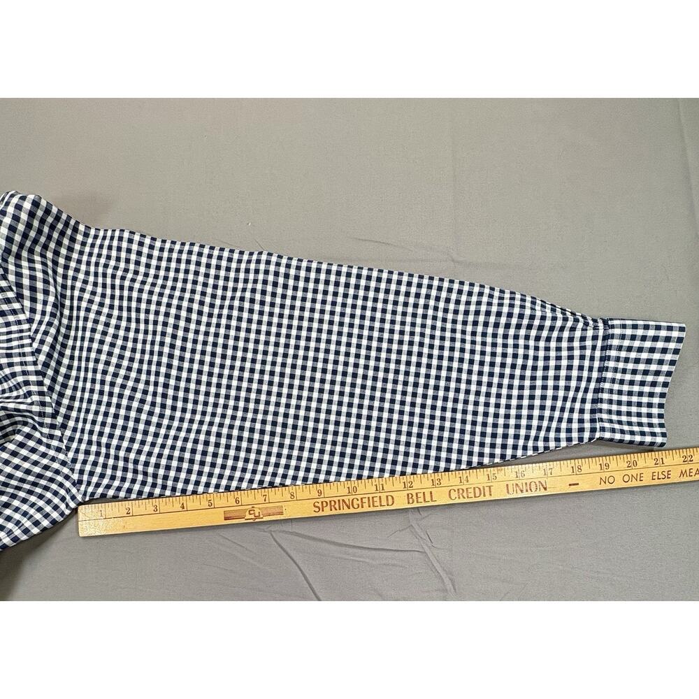 Brooks Brothers Men’s Large Shirt Non-Iron Gingham Supima Cotton Contrast Cuff - Picture 4 of 9